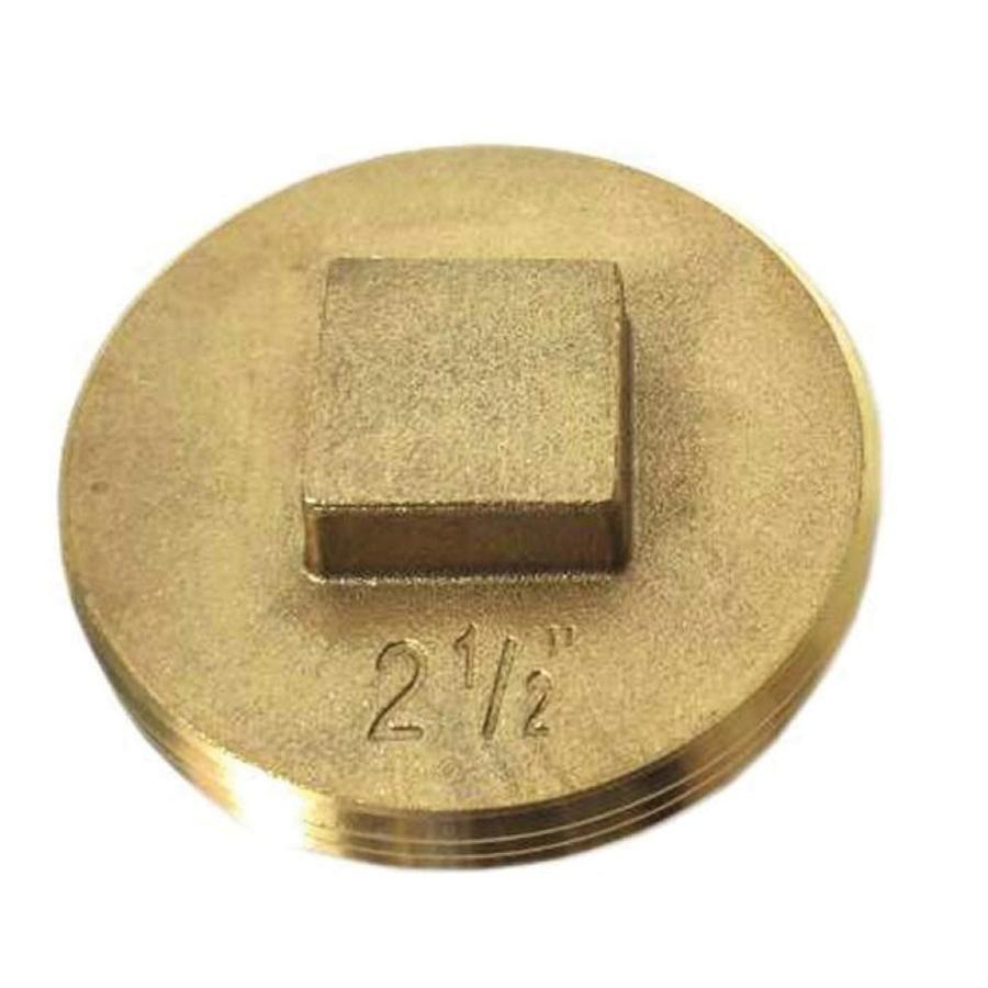 BRAXTON HARRIS CPSCR212 Raised Head Southern Code Cleanout Plug, 2-1/2 in, IPS, Brass