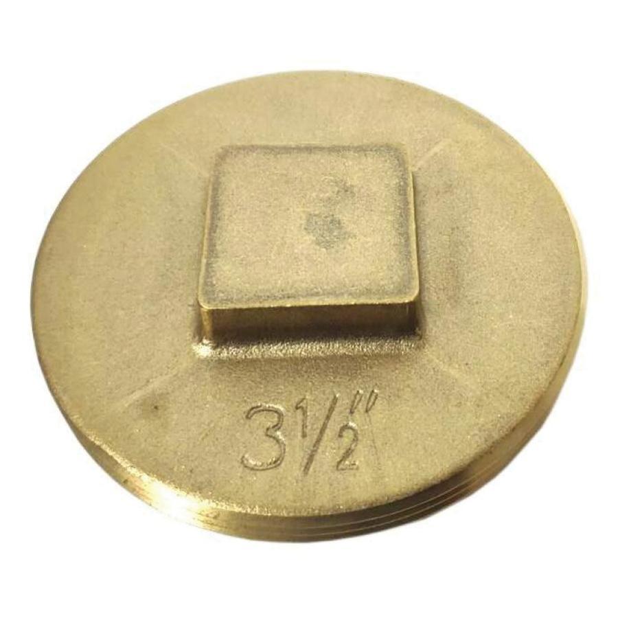 BRAXTON HARRIS CPSCR312 Raised Head Southern Code Cleanout Plug, 3-1/2 in, IPS, Brass