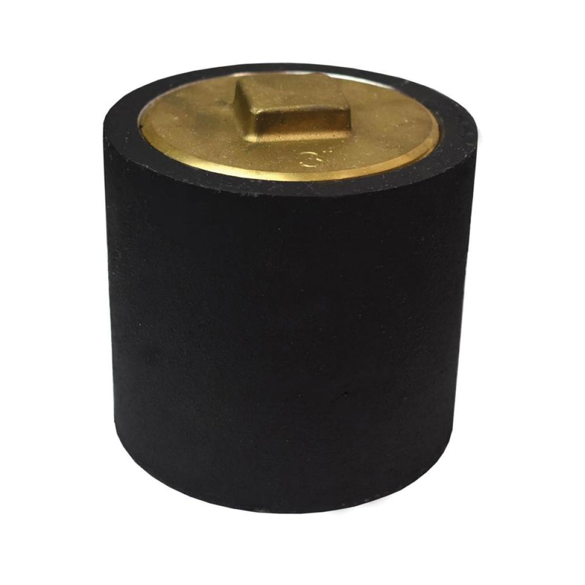 Standard Body Cleanout with Raised Head Brass Plug, 3 inch, Plain; 1/Carton
