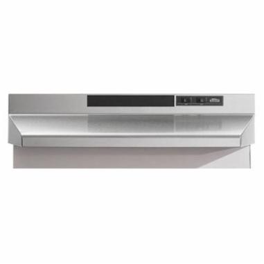 Broan-NuTone&reg; F40000 Series F403004 Convertible Range Hood, 24 in L, 17-1/2 in D, 1-Lamp, LED Light, Stainless Steel