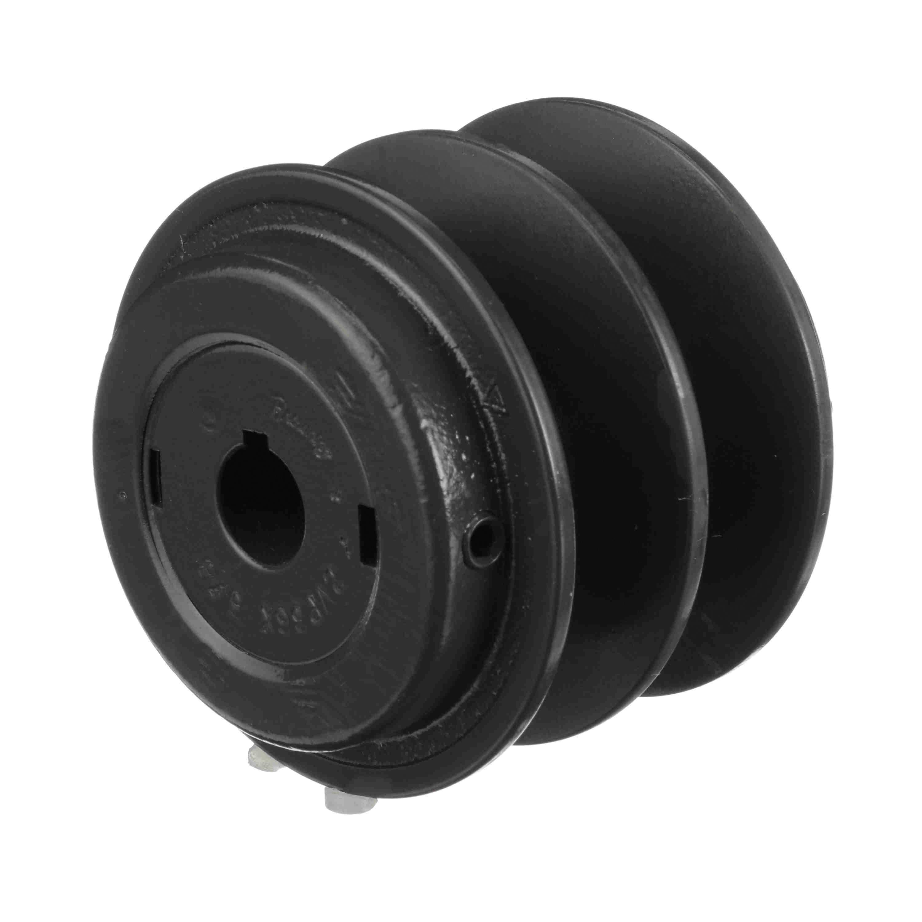 Browning&reg; 1045814 FHP Variable Pitch Sheave, 5/8 in Dia Bore, Threaded Bore, 3.35 in OD, 2-Groove