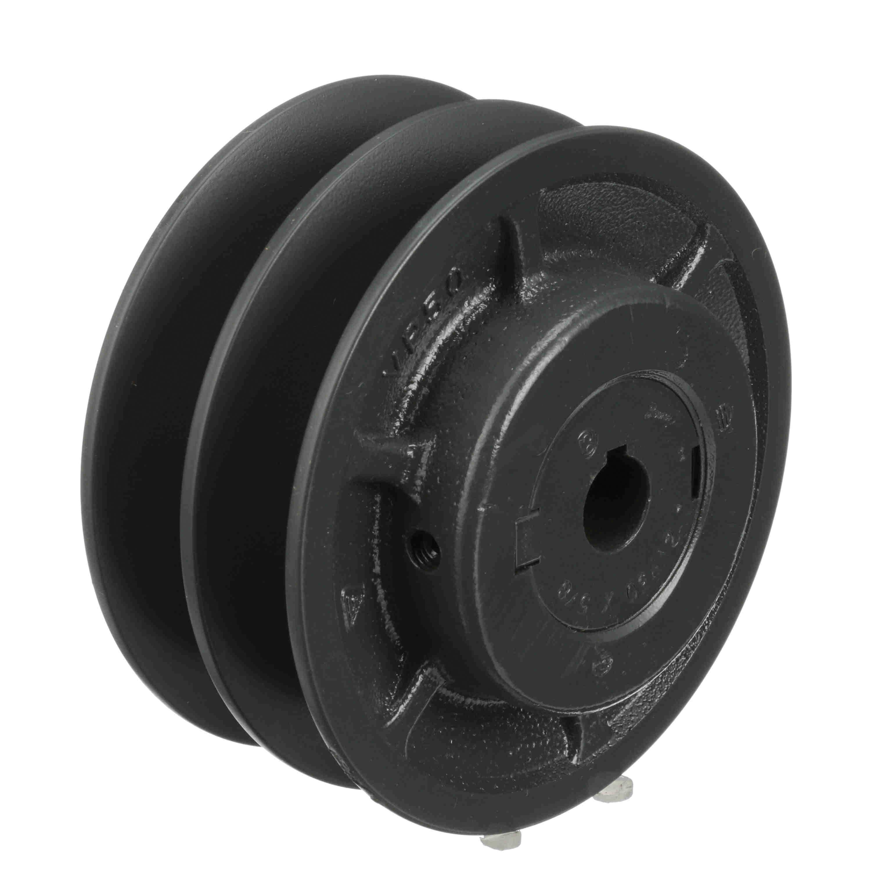 Browning&reg; 1045905 FHP Variable Pitch Sheave, 5/8 in Dia Bore, Threaded Bore, 4-3/4 in OD, 2-Groove