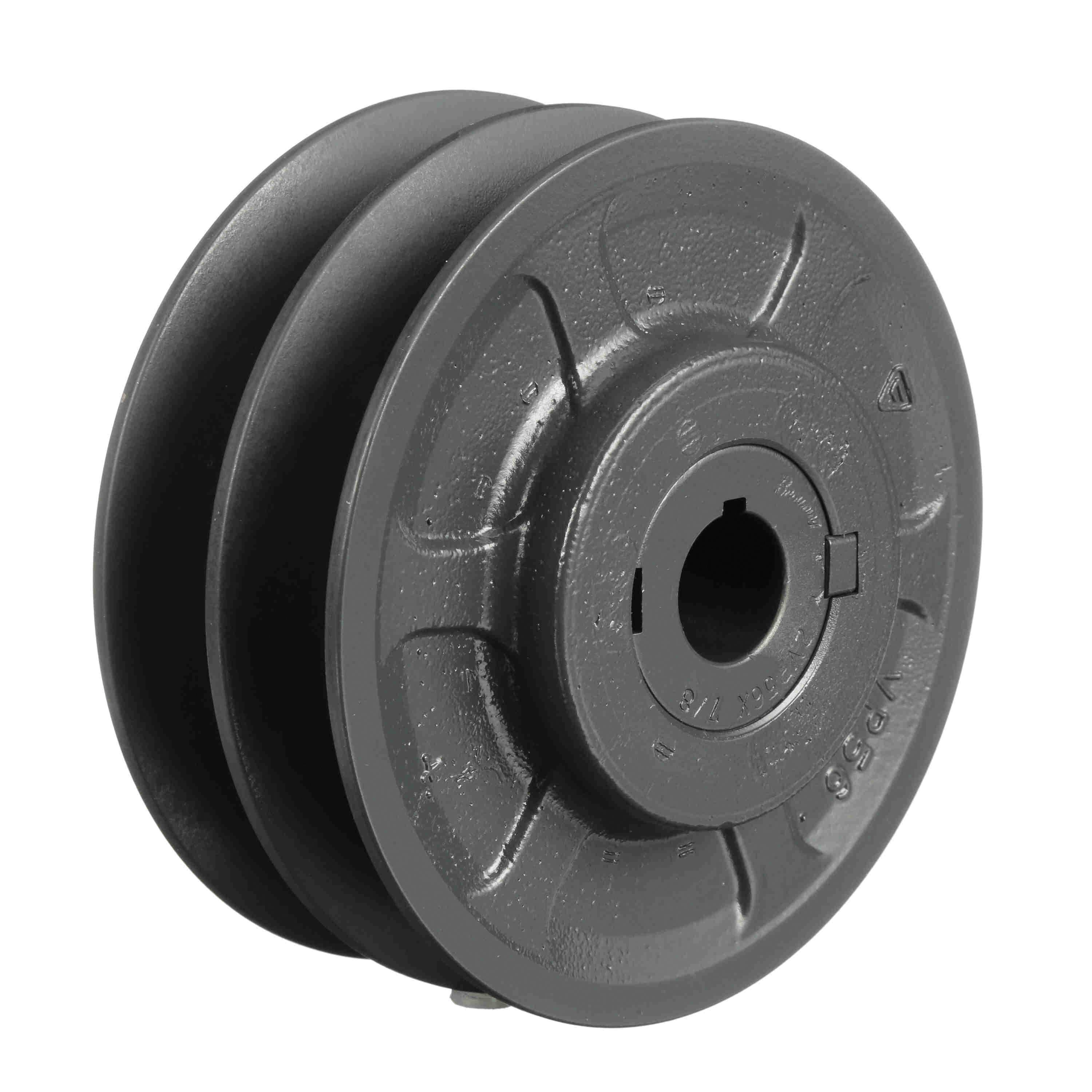 Browning® 1045970 FHP Variable Pitch Sheave, 7/8 in Dia Bore, Threaded Bore, 5.35 in OD, 2-Groove