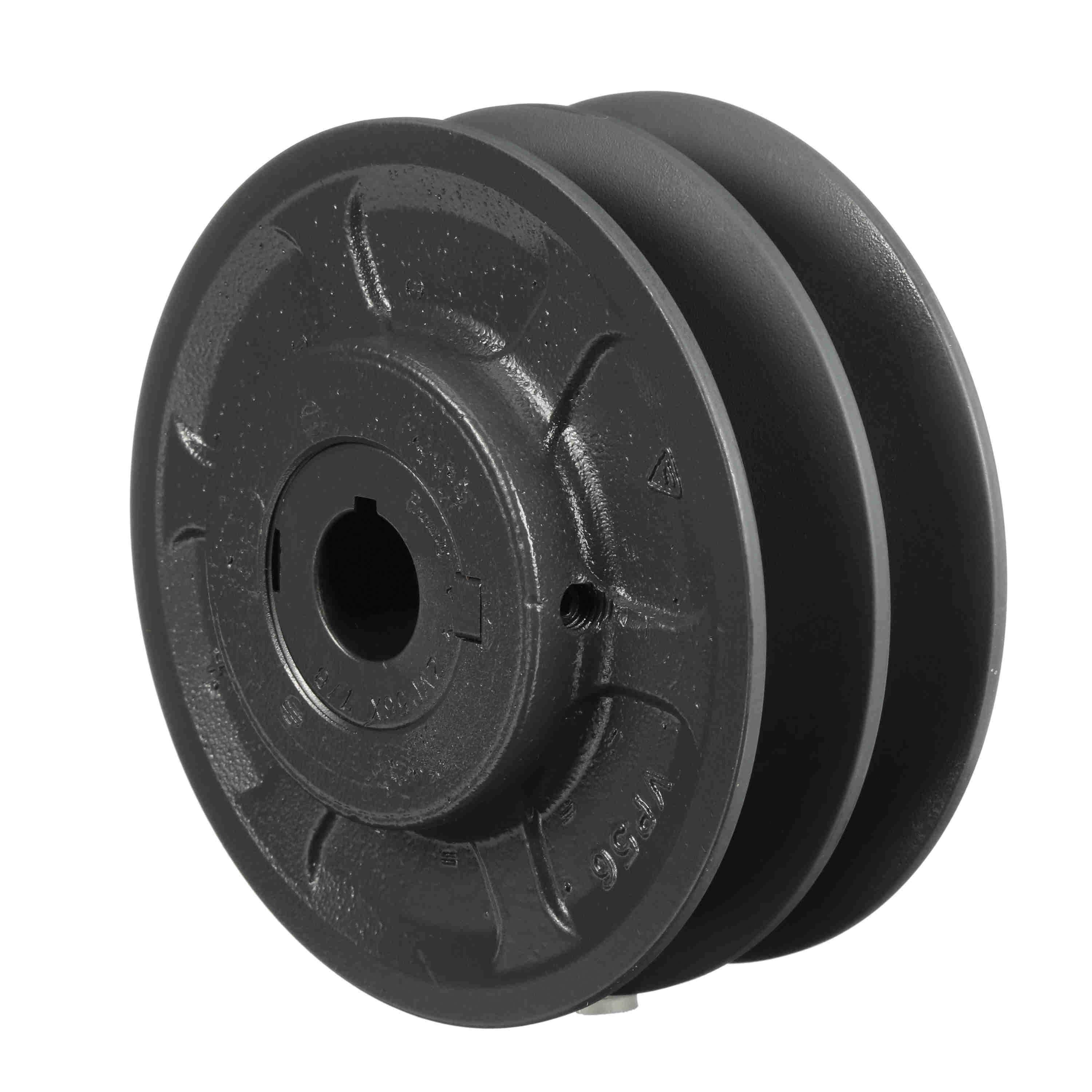 Browning® 1045970 FHP Variable Pitch Sheave, 7/8 in Dia Bore, Threaded Bore, 5.35 in OD, 2-Groove