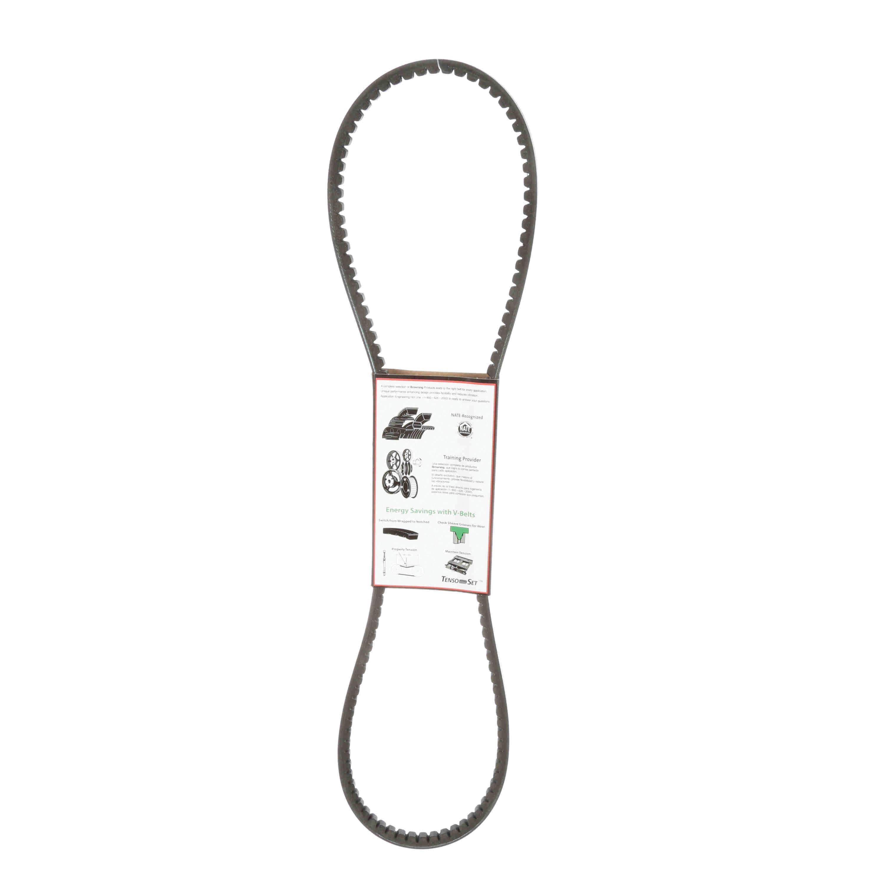 Browning&reg; Gripnotch&reg; TorqTitan Series 1089416 Notched V-Belt, AX Section, 50.2 in L Outside, 1/2 in W Top, EPDM