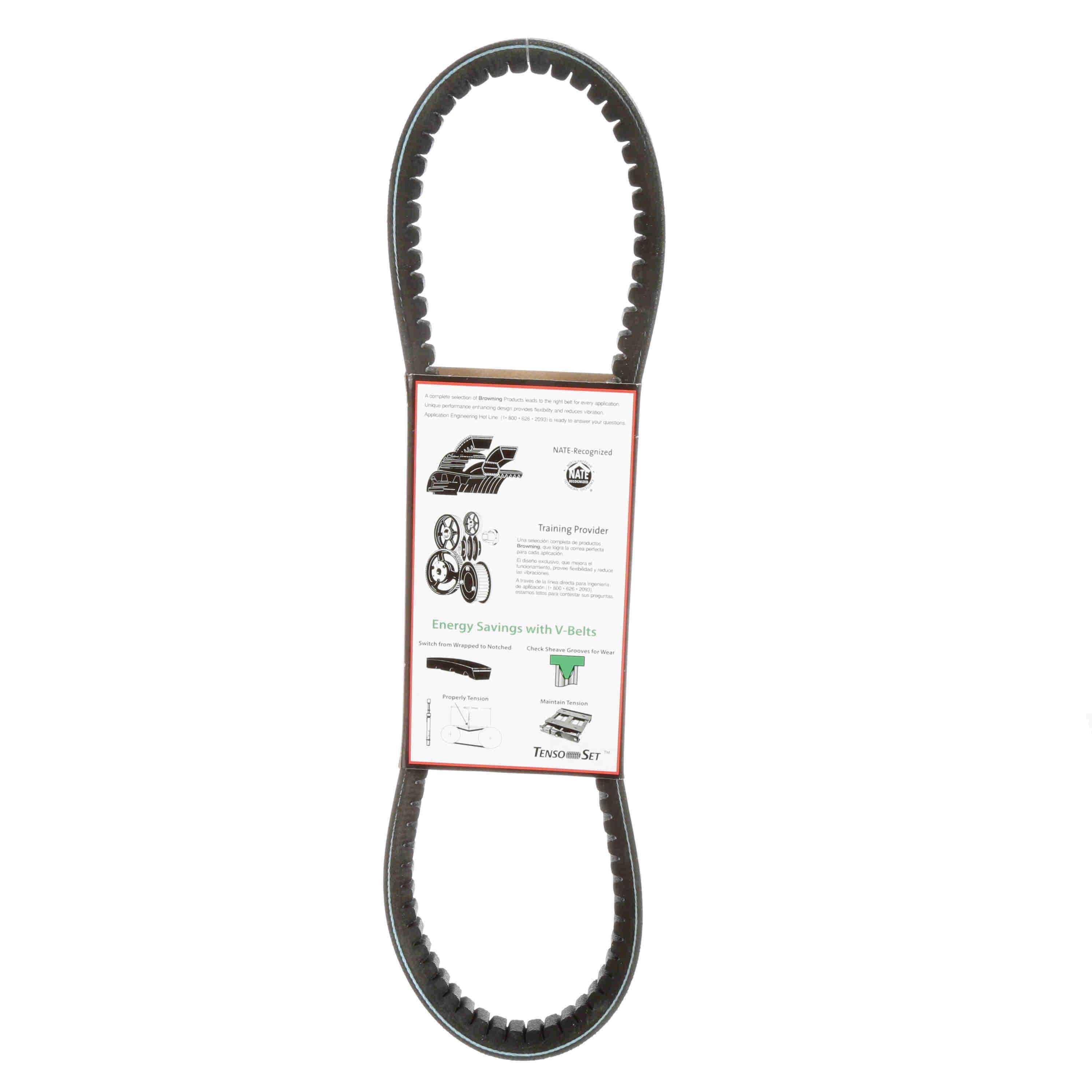 Browning® Gripnotch® TorqTitan Series 2351351 Notched V-Belt, BX Section, 35 in L Outside, 21/32 in W Top, EPDM
