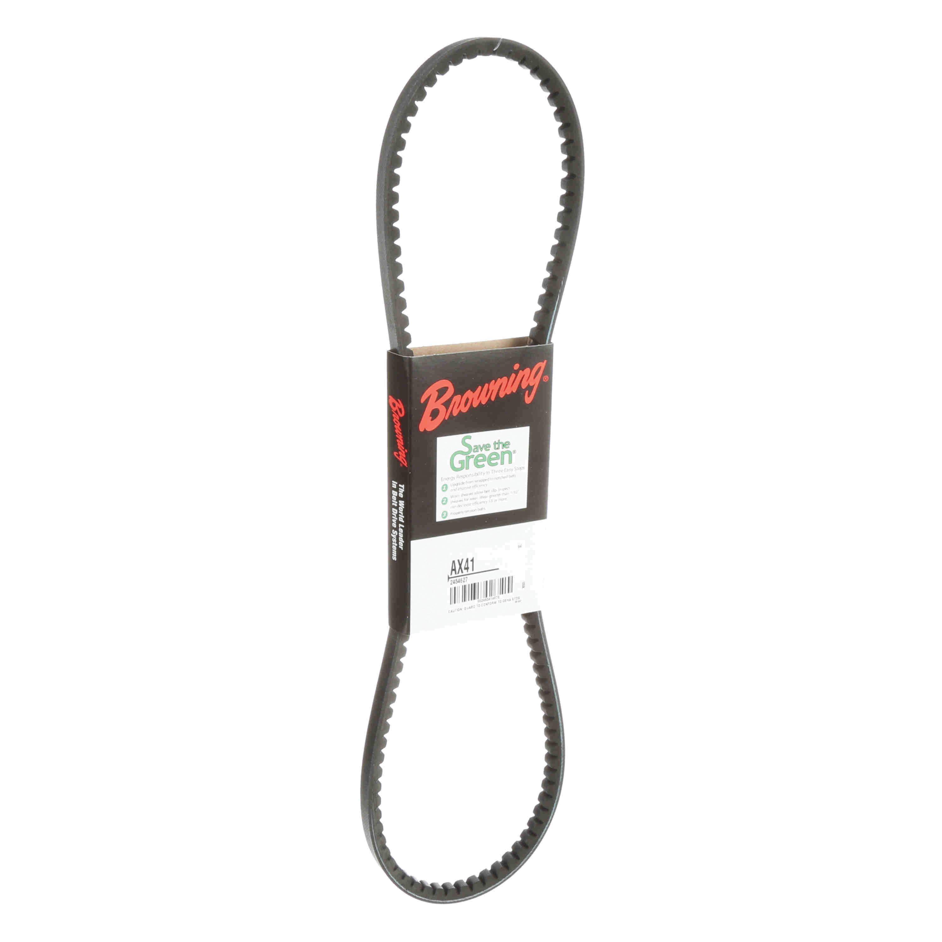 Browning® Gripnotch® TorqTitan Series 2454627 Notched V-Belt, AX Section, 43.2 in L Outside, 1/2 in W Top, EPDM
