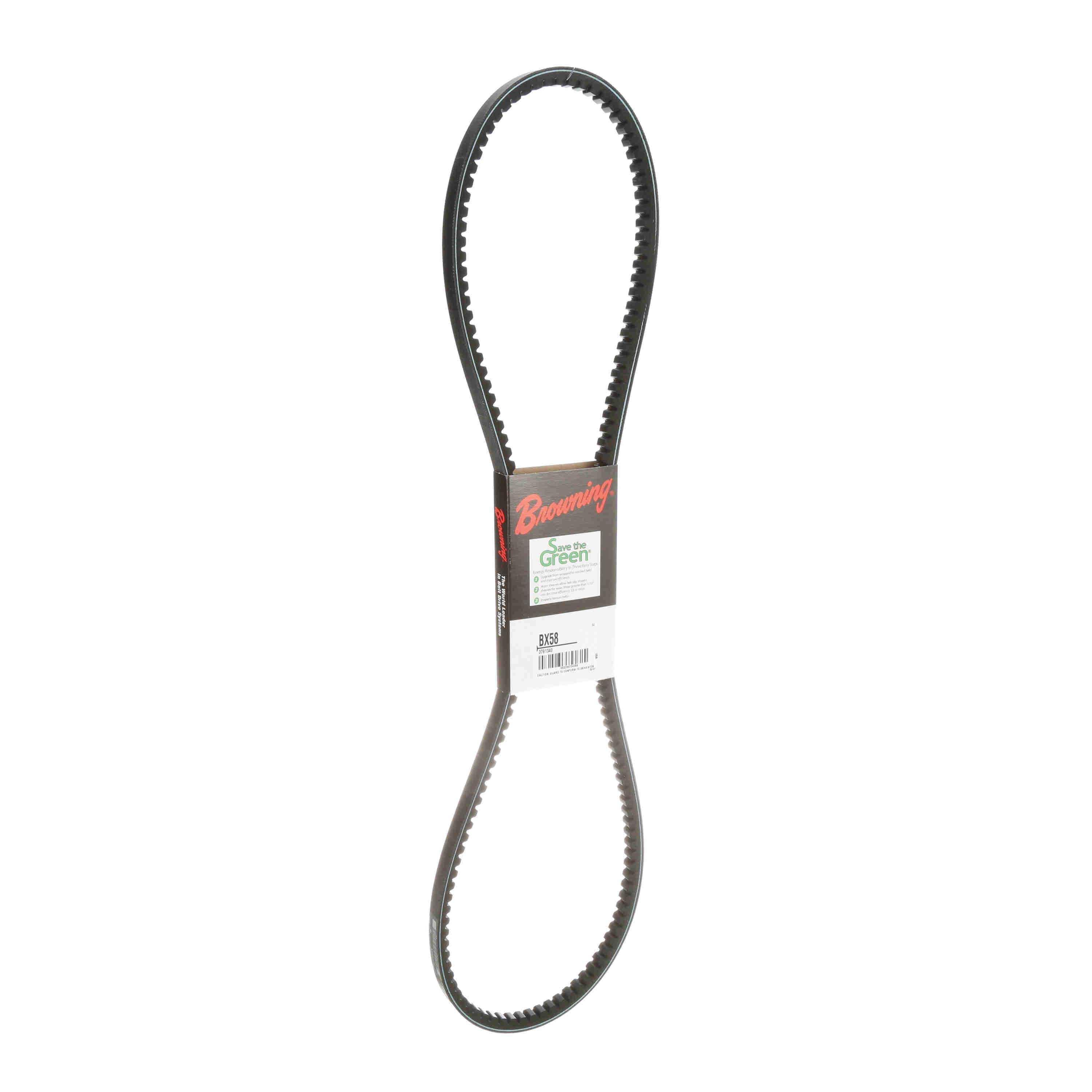 Browning® Gripnotch® TorqTitan Series 3791340 Notched V-Belt, BX Section, 61 in L Outside, 21/32 in W Top, EPDM