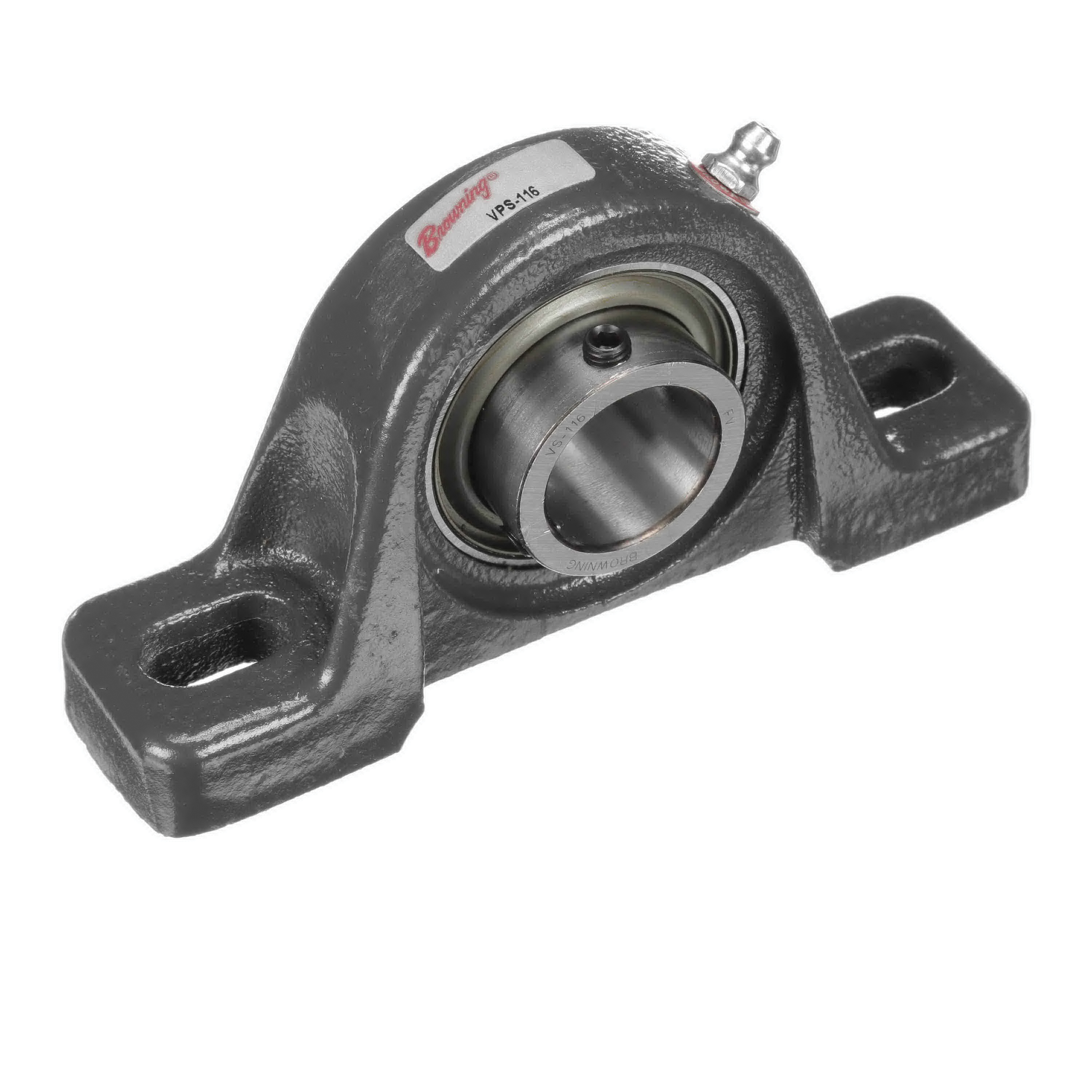Browning® VPS-116 Pillow Block Ball Bearing, 3.6875 to 4.5625 in L Bolt Center-to-Center, 1651 lb, 2801 lb Load