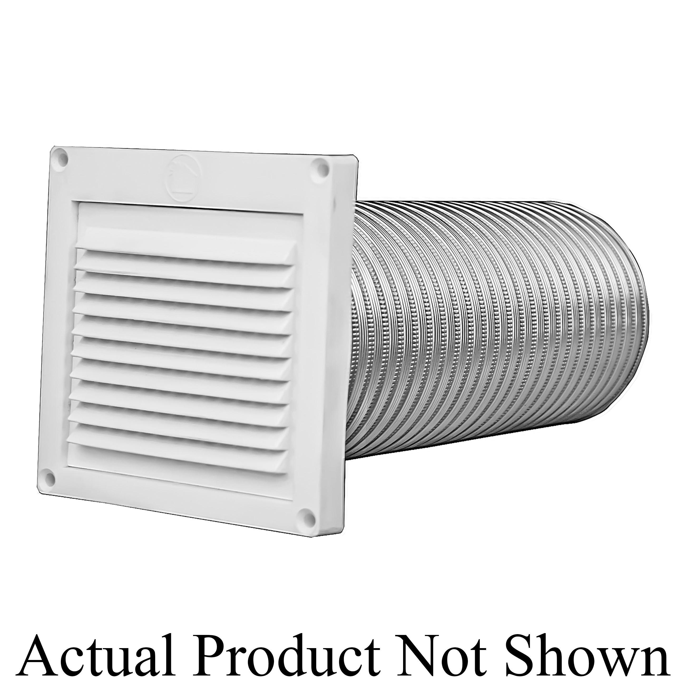 Builders Best® 110973 Eave Mini Louver Hood With 1/4 in Molded Fixed Louver Grid, 4 in, 3 ft L, Polypropylene, Brown