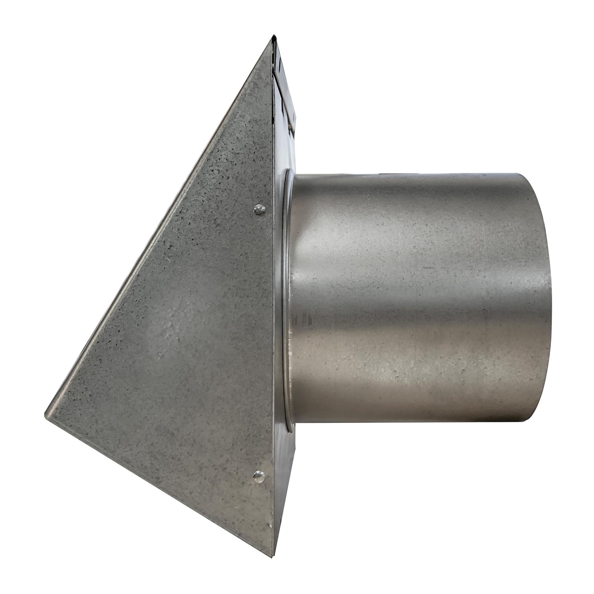 Builders Best® 111033 Wide Mouth Heavy Hood with Flapper and 1/4 in Screen, 4 in, Steel, Galvanized