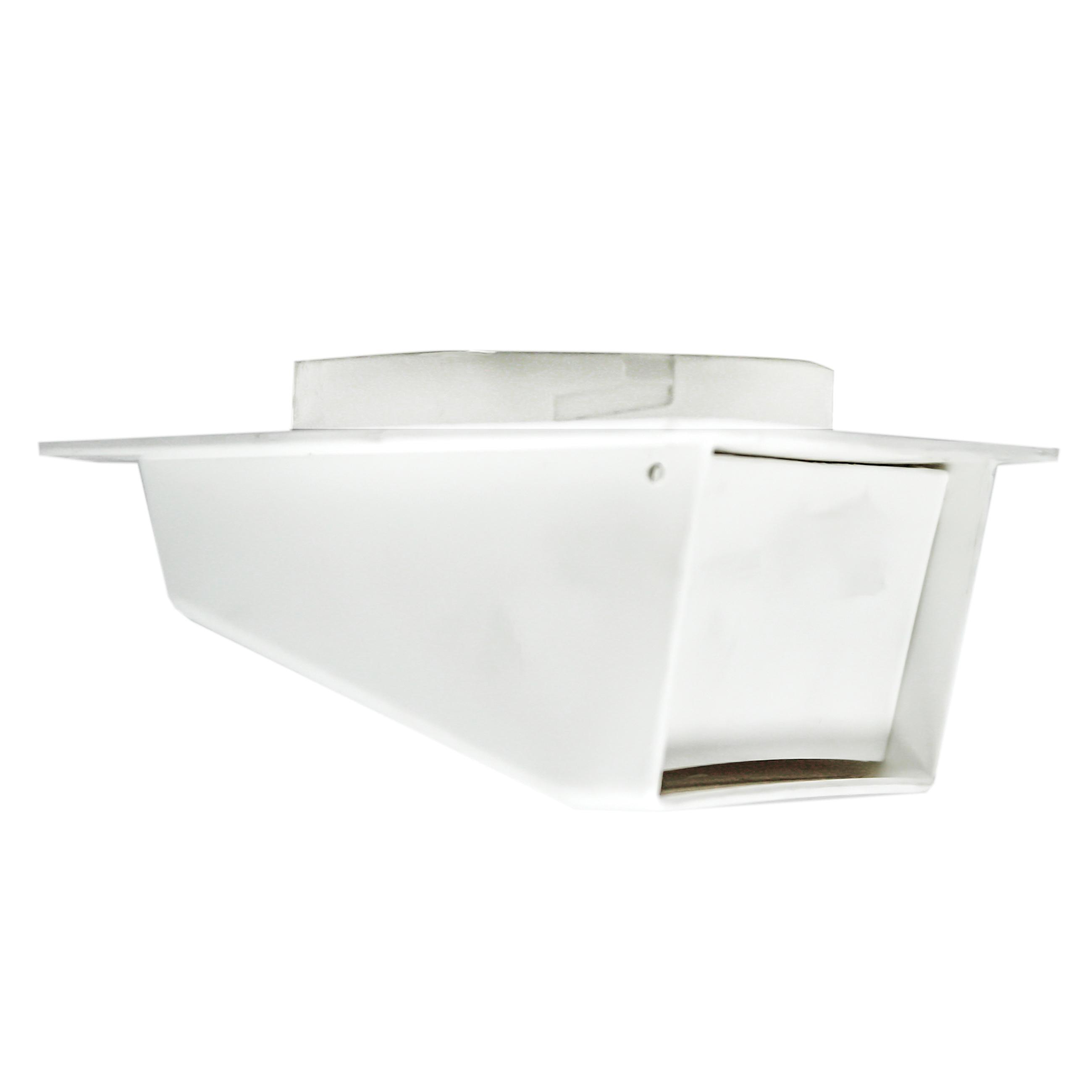 Builders Best® Eave PEV620 111804 Vent Exhaust With Aluminum Tail, 4 in, 5-3/4 in L, 5-3/4 in W, Polypropylene, White