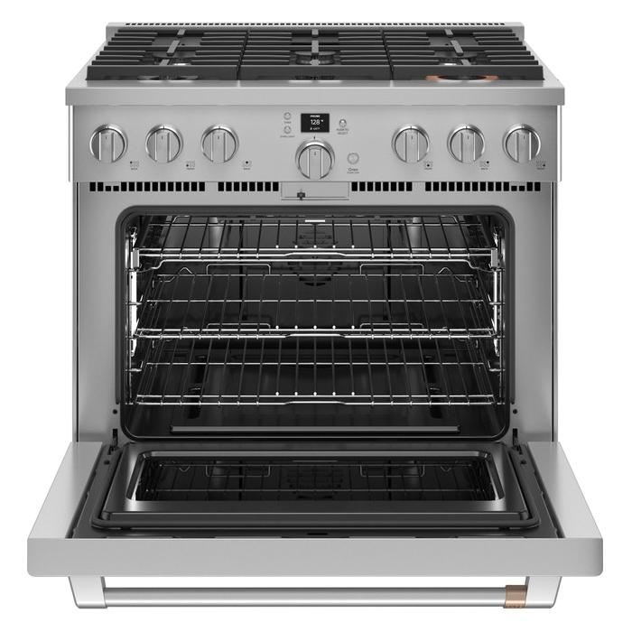 CAFE™ CGY366P2TS1 Smart All-Gas Commercial-Style Range, 6 -Burner, 120 V, 28-1/4 in Oven Interior Width thumbnail 2