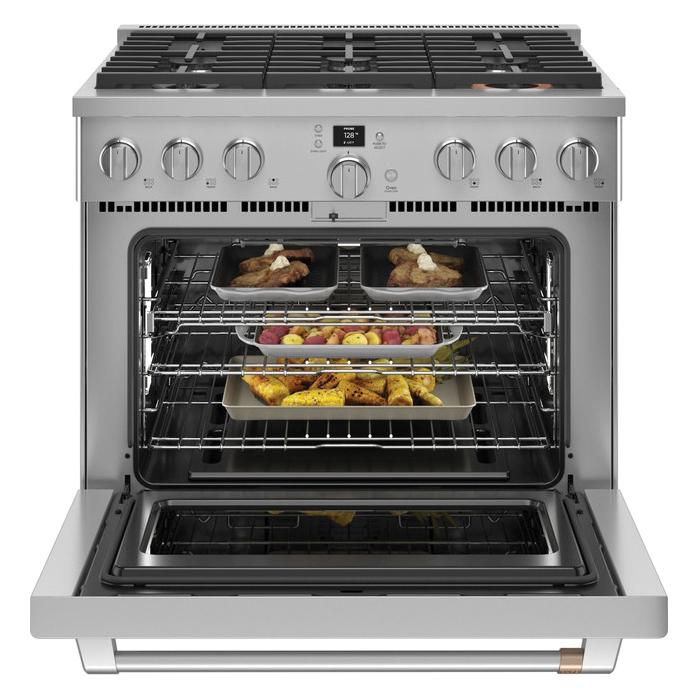 CAFE™ CGY366P2TS1 Smart All-Gas Commercial-Style Range, 6 -Burner, 120 V, 28-1/4 in Oven Interior Width