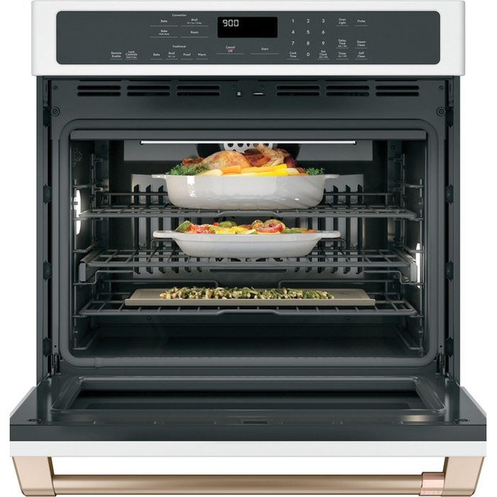 CAFE™ CTS90DP4MW2 Smart Single-Wall Oven With Convection, 5 cu-ft Capacity, Brushed Bronze/Matte White thumbnail 3