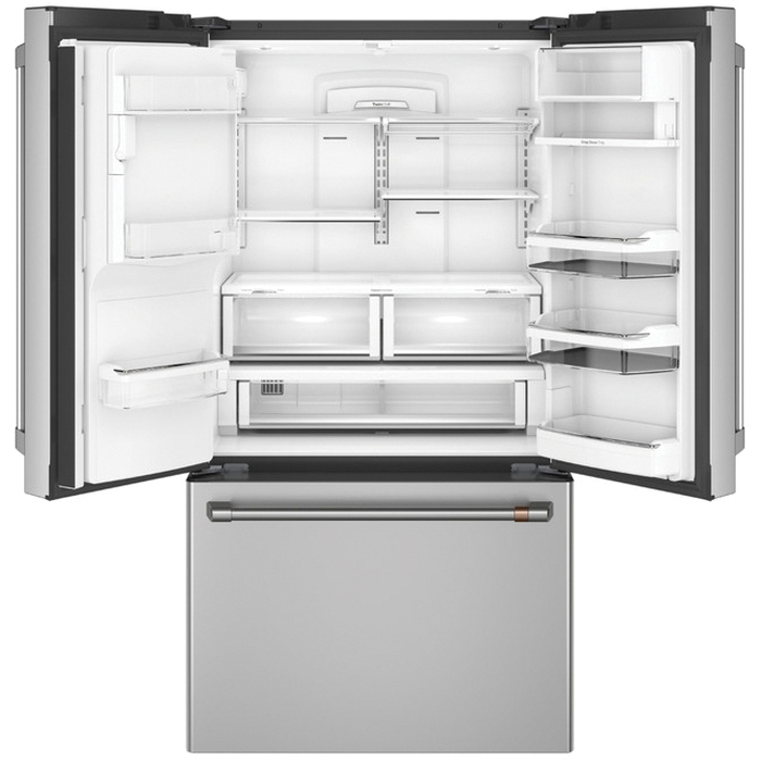CAFE™ CYE22TP2MS1 French Door Refrigerator With Hot Water Dispenser, 22.1 cu-ft Capacity, Swing Door