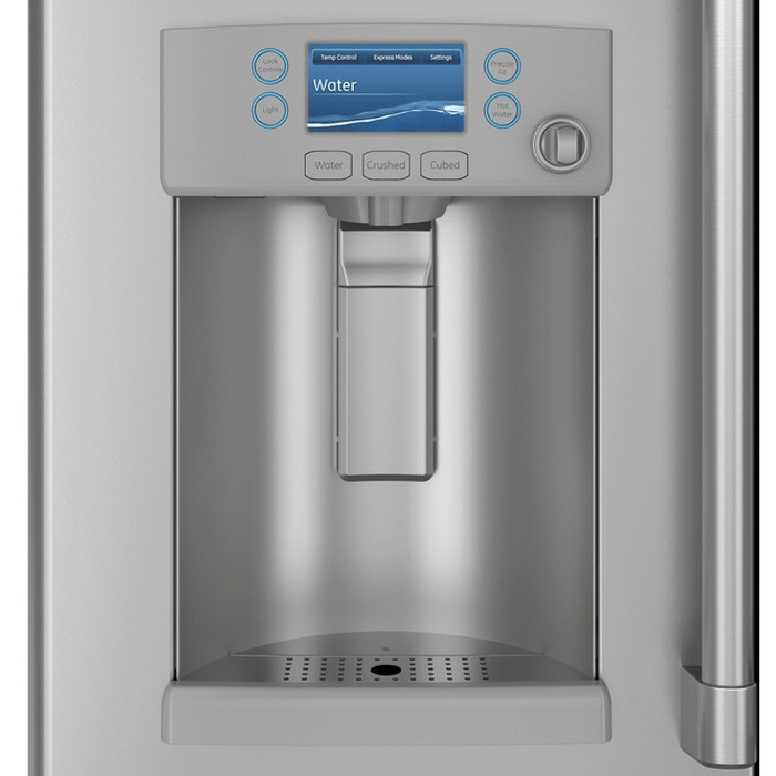 CAFE™ CYE22TP2MS1 French Door Refrigerator With Hot Water Dispenser, 22.1 cu-ft Capacity, Swing Door thumbnail 2