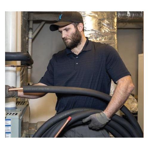 CAMBRIDGE-LEE 223460 Standard Lineset, 50 ft L, 3/8 in Liquid Line, 7/8 in Suction Line, 1/2 in Thick Insulation, Copper