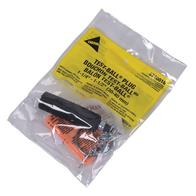 CHERNE® Bulk Test-Ball® 240018 Single-Size Plumbing Test-Ball, Fits Pipe Size: 1.17 to 1.75 in, Black