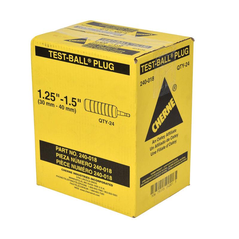 CHERNE® Bulk Test-Ball® 240018 Single-Size Plumbing Test-Ball, Fits Pipe Size: 1.17 to 1.75 in, Black thumbnail 3
