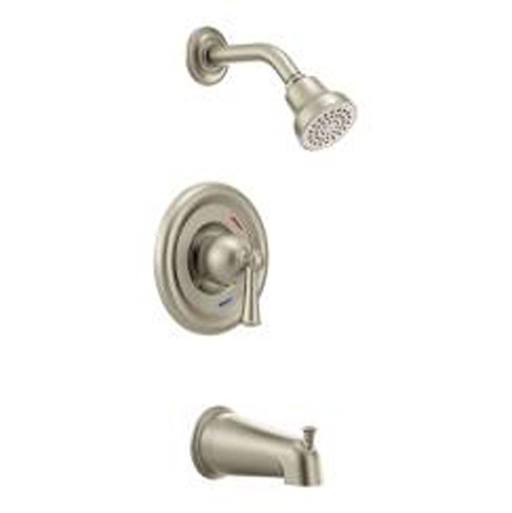 CFG™ Capstone® T41311CBNGR Tub/Shower, Metal, Brushed Nickel, 1-Handle, 1.75 gpm