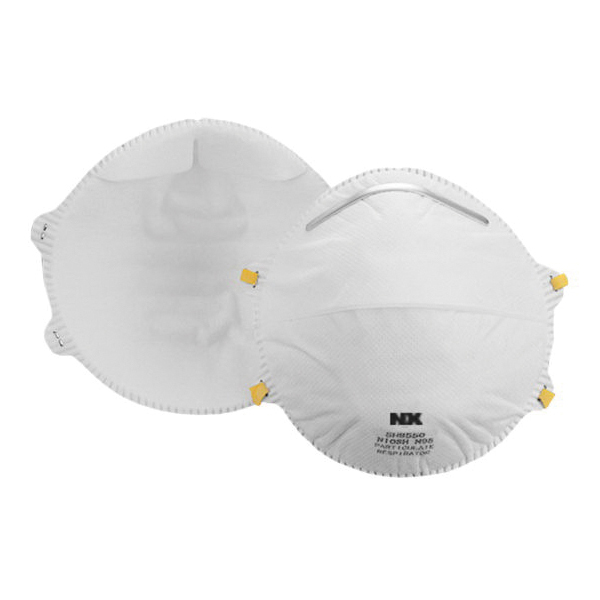 CORDOVA NX95 Particulate Respirator, Universal Mask, Filter Class: N95, 0.3 um, Adjustable Band Nosepiece