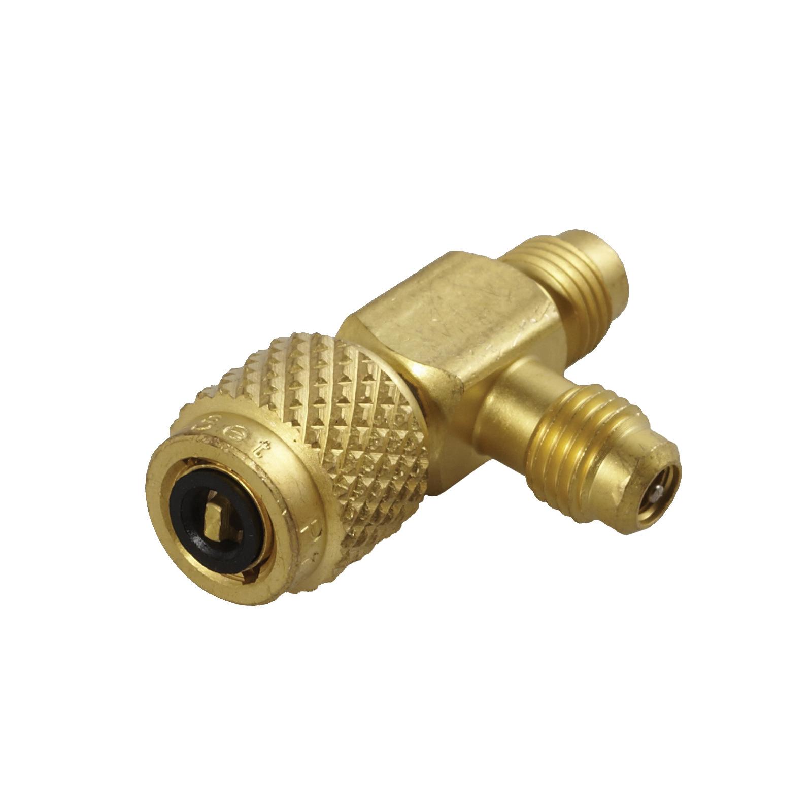 CPS&reg; AVT45 Tee, 1/4 in Male SAE Flared x 1/4 in Female SAE 45 deg Flare x 1/4 in Male SAE Flared, Brass