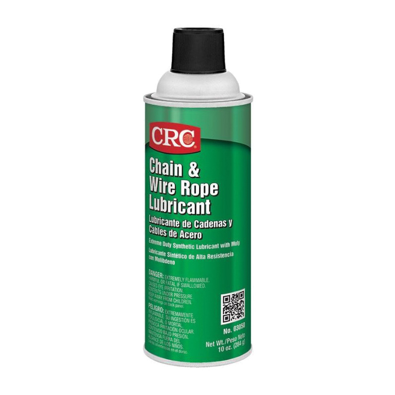 CRC® 03050 Chain and Wire Rope Lubricant, Molybdenum Disulfide Base, Mild Solvent, Green, 25 to 350 deg F, 10 oz