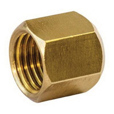 C&D Valve CD2235 Cap With Neoprene O-ring Seal, 1/4 in Flared x 1/4 in Flared, Brass