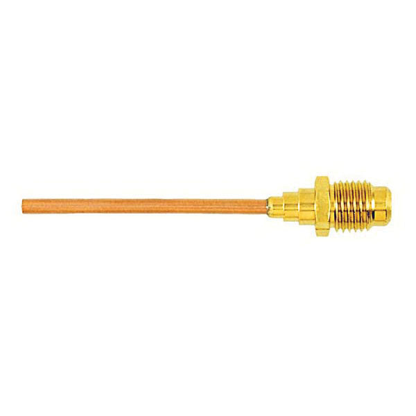 C&D Valve CD8408/6 Access Valve, 1/4 x 1/8 in Nominal, Male Flare x Copper Tube Connection, CDA 360 Brass Body