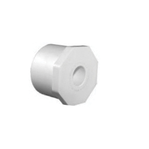 SCH 40 ASTM D-2466 PVC Flush Reducer Bushing, 1 inch x 3/4 inch x 1-3/8 inch, Spigot x Socket
