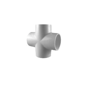 SCH 40 PVC Cross, 1-1/2 inch x 1-1/2 inch x 1-1/2 inch x 1-1/2 inch, Socket x Socket x Socket x Socket