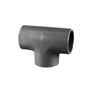 SCH 80 PVC Tee, 2 inch x 2 inch x 2 inch, Socket x Socket x Socket