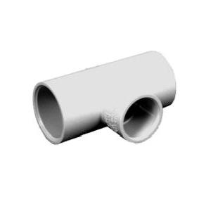 Charlotte Pipe CTS 2400-1/2 Tee, 1/2 in Socket x 1/2 in Socket x 1/2 in Socket, CPVC, Gray