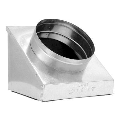 Cody 645 Series 645R810108 Slant Top Register Box with Flange, 10 in L, 10 in W, 45 deg, Steel, Galvanized