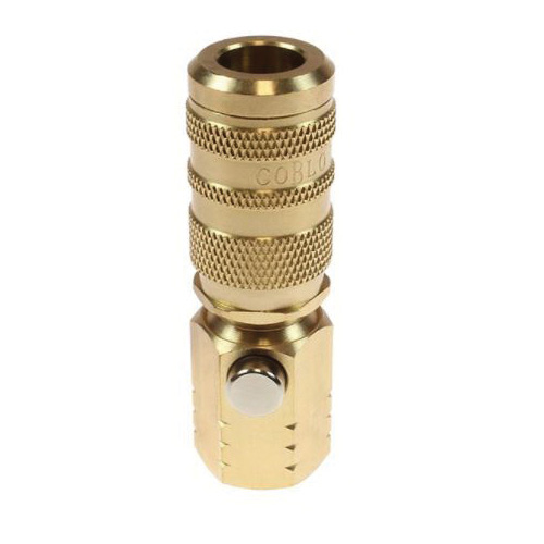 Coilhose® CoBlo™ 15CBG4F-D24 Coupler Blow Gun, 1/4 in Inlet Connection, Pushbutton Trigger, Brass/Steel
