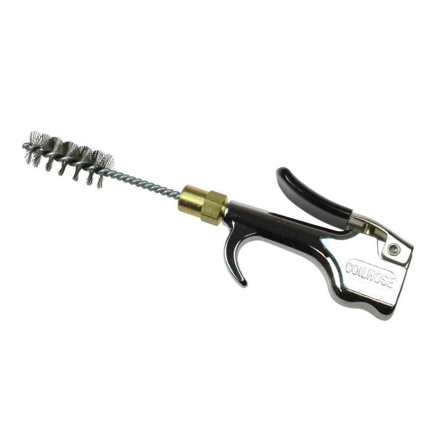 Coilhose® 600 Series 801 Blow Gun, Steel Brush Style, 1/4 in Inlet Connection, 1/8 in Outlet, Steel Brush Nozzle