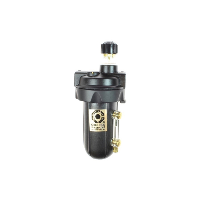 Coilhose® 8844M Heavy-Duty Lubricator With Metal Bowl, 1/2 in Port, 250 psi Pressure, Die-Cast Aluminum Body