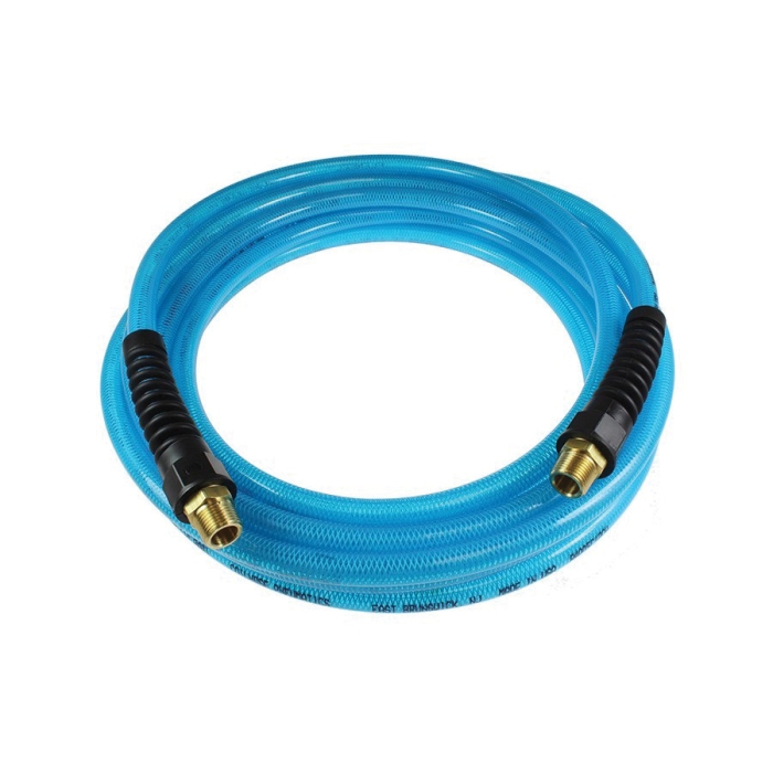 Coilhose® Flexeel® PFE40254T Air Hose, 1/4 in Nominal, 25 ft L, MNPT, 200 psi, Polyurethane Tube, Transparent Blue