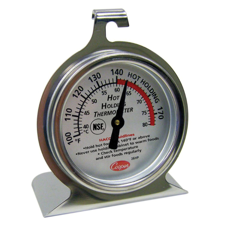 Cooper ATKINS® 26HP-01-1 Hot Holding Thermometer, 100 to 175 deg F/38 to 80 deg C, +/-2 deg F Accuracy