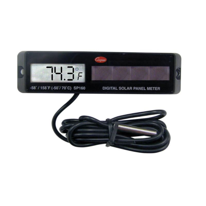 Cooper-Atkins™ SP160 Solar Thermometer, Solar Power Source, Celsius, Fahrenheit Measuring Scale, -58 to 158 deg F