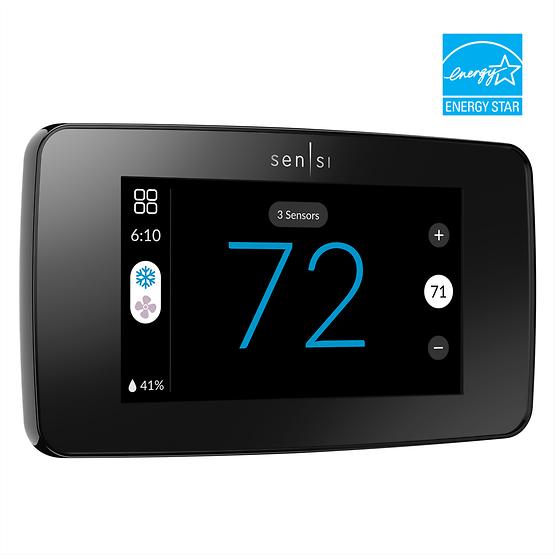 Copeland™ 1F96U-42WFB Wi-Fi Thermostat, 24 V, 2.5 A, LCD Color Touchscreen Display, Wall Mounting