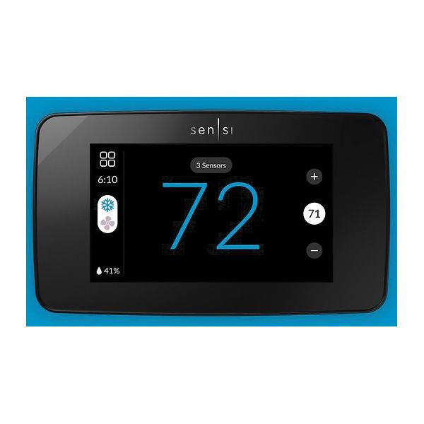 Copeland™ 1F96U-42WFB Wi-Fi Thermostat, 24 V, 2.5 A, LCD Color Touchscreen Display, Wall Mounting