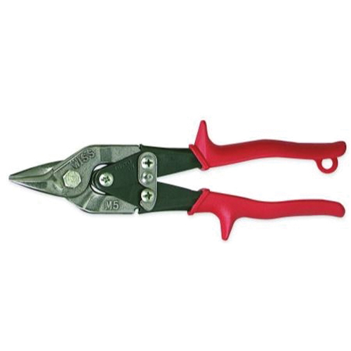 Crescent Wiss® MetalMaster® M5R Compound Action Bulldog Snips, 9-1/4 in OAL, 7/8 in L Cut, Straight Cut, Red Handle