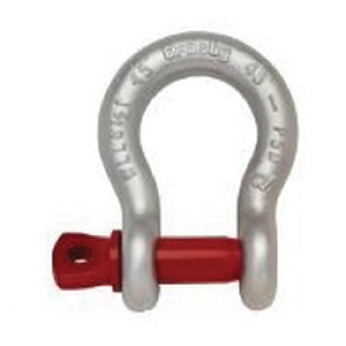 Crosby® G-209 Series 1018598 Screw Pin Anchor Shackle, Screw Pin, 2-1/4 in W Opening, 5-1/4 in L Inside, 13.5 ton Load