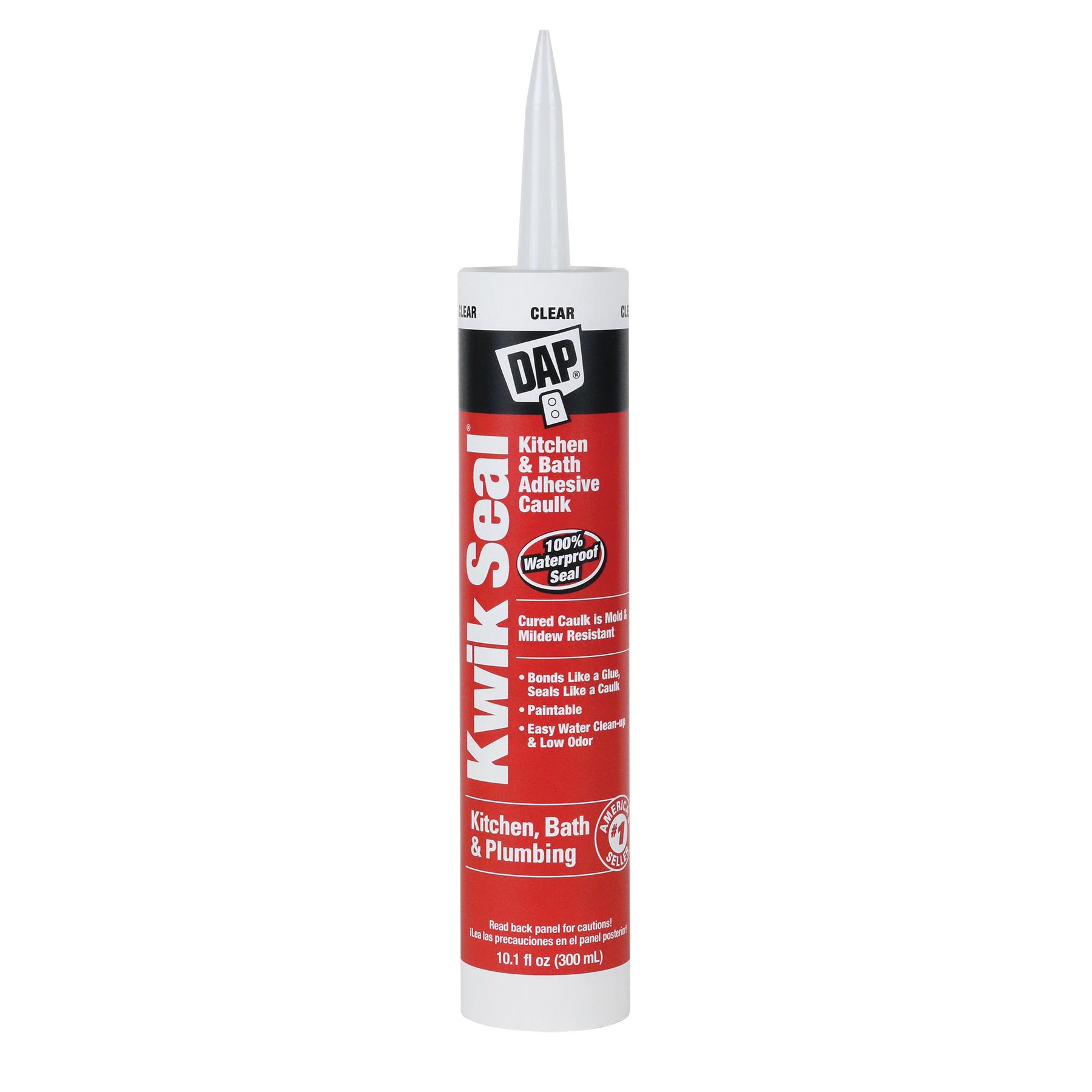 DAP® KWIK SEAL® 18013 Adhesive Caulk, Paste, Almond, Very Slight Ammonia, Latex Base, 36 hr Curing, 5.5 fl-oz, Tube thumbnail 2
