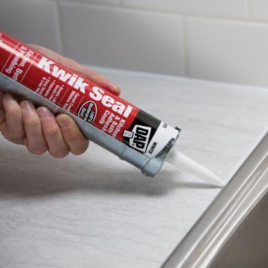 DAP® KWIK SEAL® 18013 Adhesive Caulk, Paste, Almond, Very Slight Ammonia, Latex Base, 36 hr Curing, 5.5 fl-oz, Tube thumbnail 3