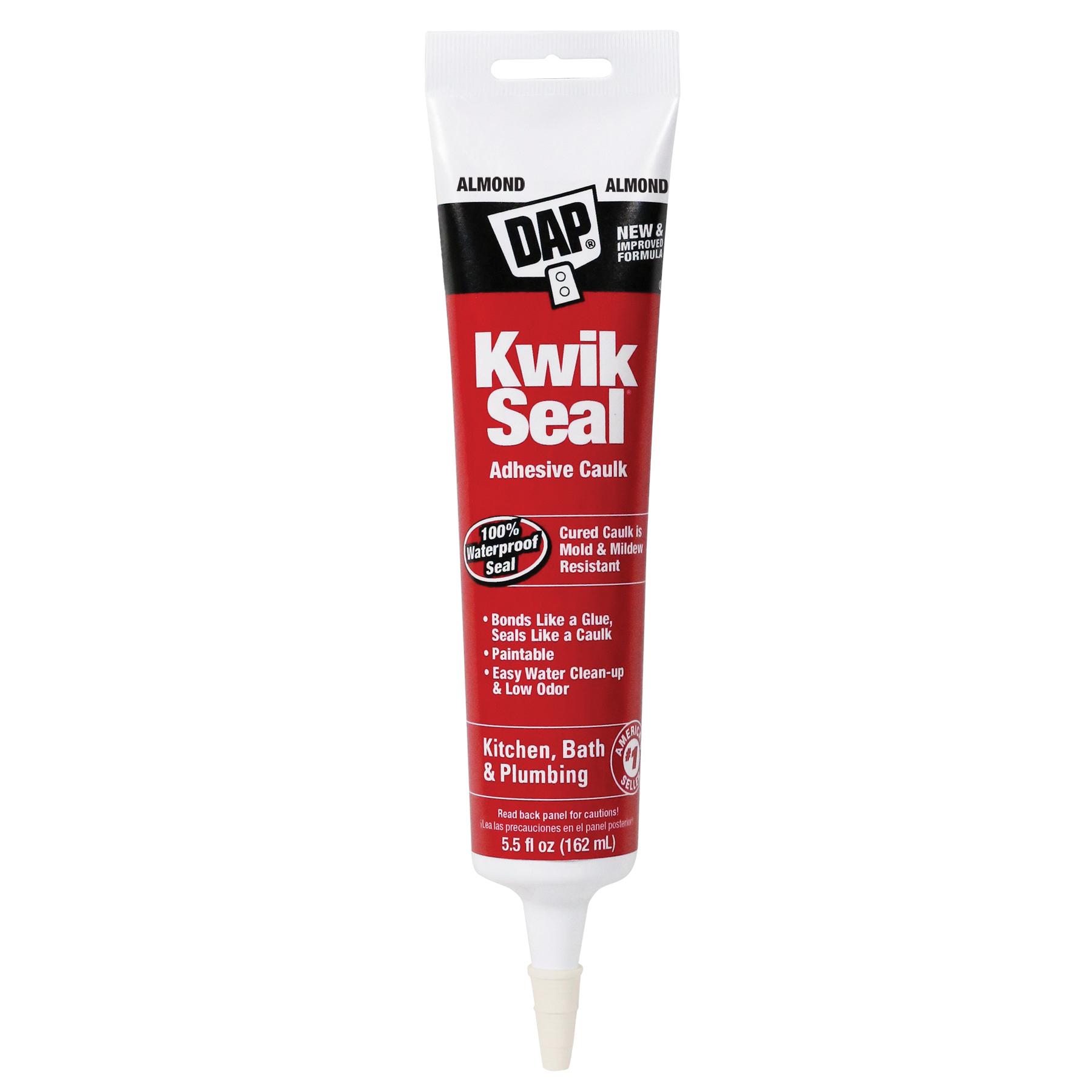 DAP® KWIK SEAL® 18032 Adhesive Caulk, Paste, Very Slight Ammonia, 24 hr Curing, 10.1 fl-oz, Cartridge thumbnail 3