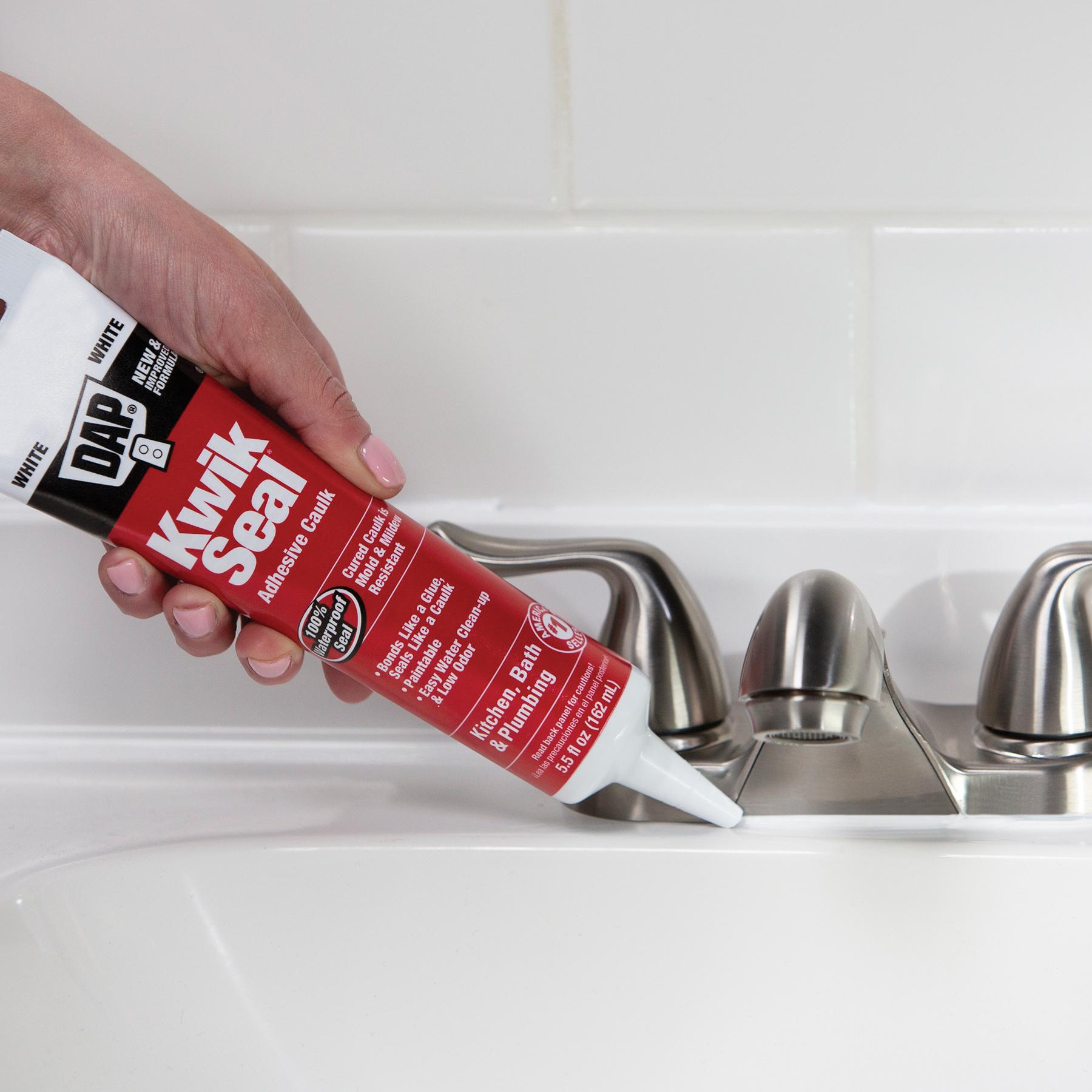 DAP® KWIK SEAL® 18032 Adhesive Caulk, Paste, Very Slight Ammonia, 24 hr Curing, 10.1 fl-oz, Cartridge