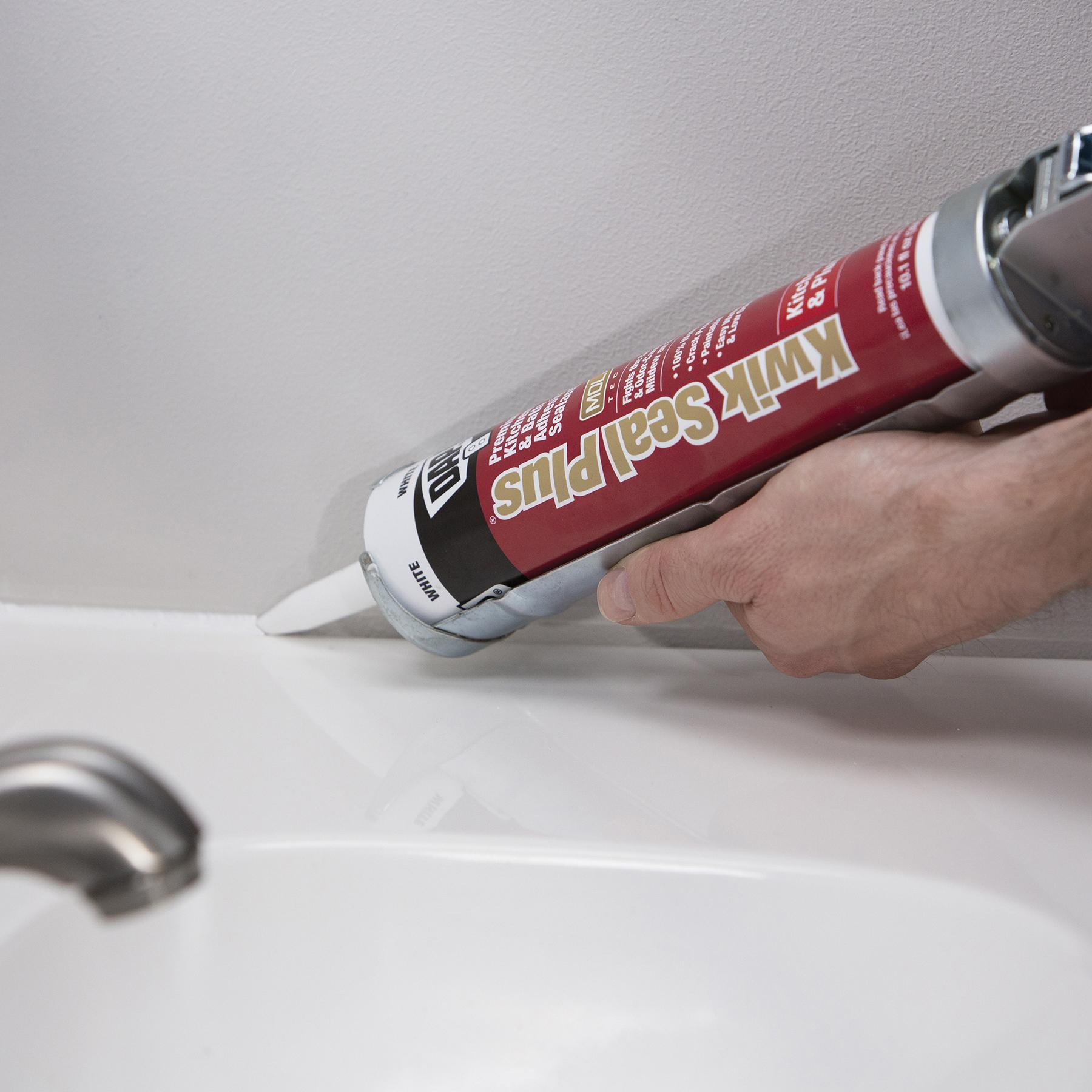DAP® 18539 Adhesive Sealant, Paste, Biscuit, Very Slight Ammonia, Hybrid Base, 24 hr Curing, 5.5 oz, Tube thumbnail 4